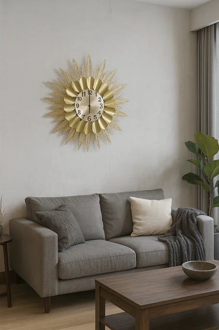 Gold Feather Clock SG03