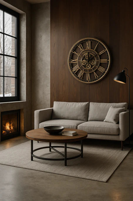 Mechanical Face Clock Copper