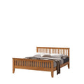 Wooden solid oak bed king size first class interiors