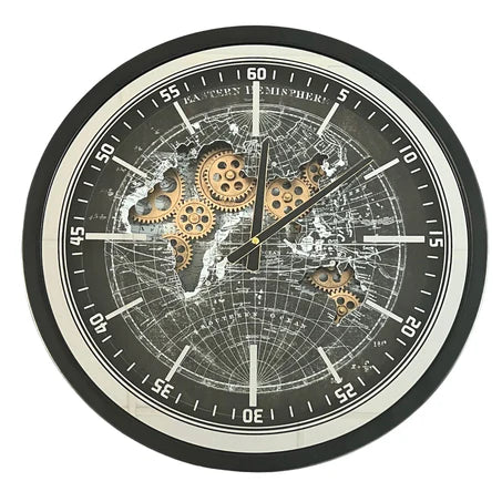 Black Face Geared Clock