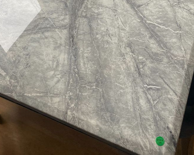 Close-up of a grey marble-table top surface