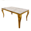 Dining table with marble top and gold legs first class interiors